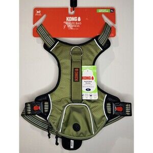 KONG Waste Bag Harness Extra Durable Reflective Olive Green Size XL NWT!!